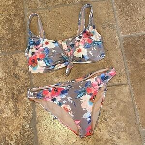 VYB Vicious Young Babes Floral 2-Piece Bikini Set Top(S) Bottom(M) Size S/M